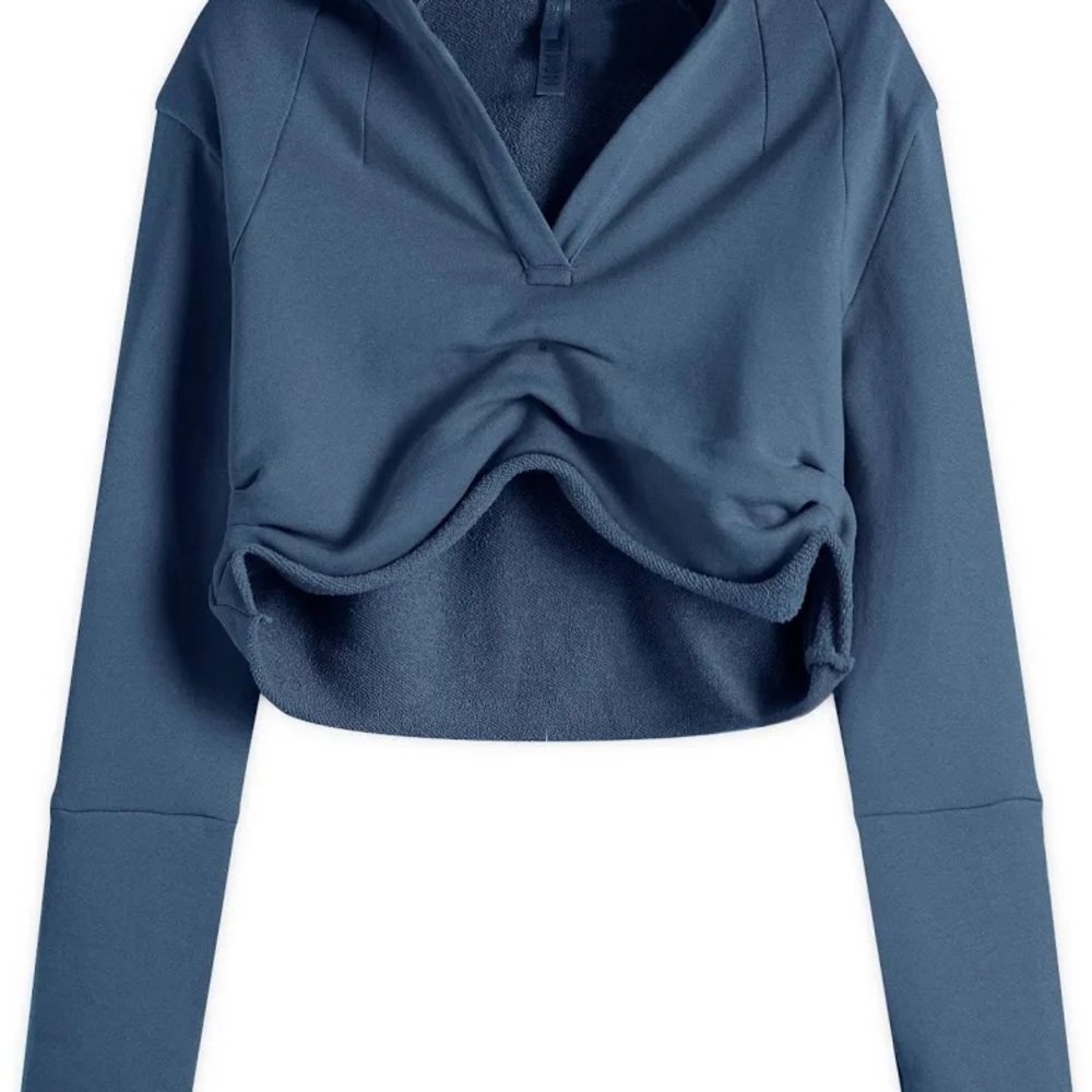 SKIMS Blue Cropped Hoodie